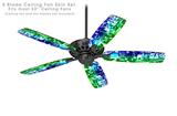 Rainbow Graffiti - Ceiling Fan Skin Kit fits most 52 inch fans (FAN and BLADES SOLD SEPARATELY)