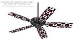 Hearts and Stars Red - Ceiling Fan Skin Kit fits most 52 inch fans (FAN and BLADES SOLD SEPARATELY)