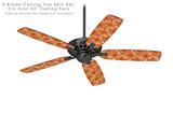 Wavey Burnt Orange - Ceiling Fan Skin Kit fits most 52 inch fans (FAN and BLADES SOLD SEPARATELY)