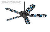 Hearts And Stars Blue - Ceiling Fan Skin Kit fits most 52 inch fans (FAN and BLADES SOLD SEPARATELY)