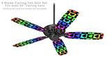 Hearts And Stars Rainbow - Ceiling Fan Skin Kit fits most 52 inch fans (FAN and BLADES SOLD SEPARATELY)