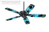 SceneKid Blue - Ceiling Fan Skin Kit fits most 52 inch fans (FAN and BLADES SOLD SEPARATELY)