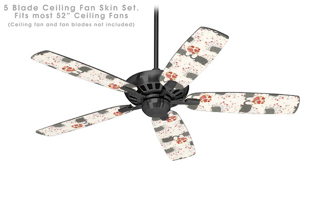 52 Inch Ceiling Fan Skins Elephant Love Uskins