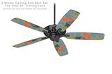 Flowers Pattern 03 - Ceiling Fan Skin Kit fits most 52 inch fans (FAN and BLADES SOLD SEPARATELY)