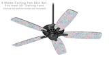 Flowers Pattern 08 - Ceiling Fan Skin Kit fits most 52 inch fans (FAN and BLADES SOLD SEPARATELY)