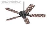 Locknodes 01 Red Dark - Ceiling Fan Skin Kit fits most 52 inch fans (FAN and BLADES SOLD SEPARATELY)