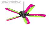 Ripped Colors Hot Pink Neon Green - Ceiling Fan Skin Kit fits most 52 inch fans (FAN and BLADES SOLD SEPARATELY)