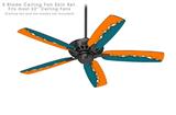 Ripped Colors Orange Seafoam Green - Ceiling Fan Skin Kit fits most 52 inch fans (FAN and BLADES SOLD SEPARATELY)