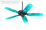 Bokeh Butterflies Neon Teal - Ceiling Fan Skin Kit fits most 52 inch fans (FAN and BLADES SOLD SEPARATELY)