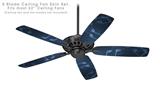 Bokeh Music Blue - Ceiling Fan Skin Kit fits most 52 inch fans (FAN and BLADES SOLD SEPARATELY)