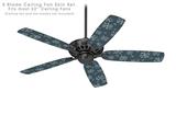 Winter Snow Dark Blue - Ceiling Fan Skin Kit fits most 52 inch fans (FAN and BLADES SOLD SEPARATELY)