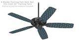 Hearts Dark Blue On White - Ceiling Fan Skin Kit fits most 52 inch fans (FAN and BLADES SOLD SEPARATELY)