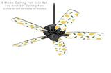 Lemon Leaves White - Ceiling Fan Skin Kit fits most 52 inch fans (FAN and BLADES SOLD SEPARATELY)