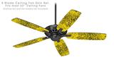 Folder Doodles Yellow - Ceiling Fan Skin Kit fits most 52 inch fans (FAN and BLADES SOLD SEPARATELY)