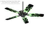 Metal Flames Green - Ceiling Fan Skin Kit fits most 52 inch fans (FAN and BLADES SOLD SEPARATELY)