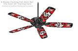 Emo Skull Bones - Ceiling Fan Skin Kit fits most 52 inch fans (FAN and BLADES SOLD SEPARATELY)