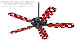 Checkerboard Splatter - Ceiling Fan Skin Kit fits most 52 inch fans (FAN and BLADES SOLD SEPARATELY)