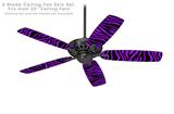 Purple Zebra - Ceiling Fan Skin Kit fits most 52 inch fans (FAN and BLADES SOLD SEPARATELY)
