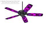 Purple Star Checkerboard - Ceiling Fan Skin Kit fits most 52 inch fans (FAN and BLADES SOLD SEPARATELY)