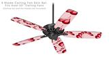 Petals Red - Ceiling Fan Skin Kit fits most 52 inch fans (FAN and BLADES SOLD SEPARATELY)