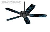 Skulls Confetti Blue - Ceiling Fan Skin Kit fits most 52 inch fans (FAN and BLADES SOLD SEPARATELY)