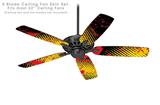 Halftone Splatter Yellow Red - Ceiling Fan Skin Kit fits most 52 inch fans (FAN and BLADES SOLD SEPARATELY)