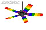 Rainbow Stripes - Ceiling Fan Skin Kit fits most 52 inch fans (FAN and BLADES SOLD SEPARATELY)
