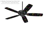 Kearas Peace Signs Black - Ceiling Fan Skin Kit fits most 52 inch fans (FAN and BLADES SOLD SEPARATELY)