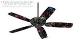 Kearas Flowers on Black - Ceiling Fan Skin Kit fits most 52 inch fans (FAN and BLADES SOLD SEPARATELY)