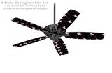 Pastel Butterflies Pink on Black - Ceiling Fan Skin Kit fits most 52 inch fans (FAN and BLADES SOLD SEPARATELY)