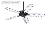Pastel Butterflies Blue on White - Ceiling Fan Skin Kit fits most 52 inch fans (FAN and BLADES SOLD SEPARATELY)