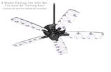 Pastel Butterflies Purple on White - Ceiling Fan Skin Kit fits most 52 inch fans (FAN and BLADES SOLD SEPARATELY)