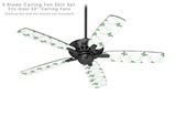 Pastel Butterflies Green on White - Ceiling Fan Skin Kit fits most 52 inch fans (FAN and BLADES SOLD SEPARATELY)