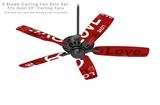Love and Peace Red - Ceiling Fan Skin Kit fits most 52 inch fans (FAN and BLADES SOLD SEPARATELY)