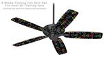 Kearas Hearts Black - Ceiling Fan Skin Kit fits most 52 inch fans (FAN and BLADES SOLD SEPARATELY)