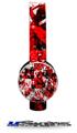 Red Graffiti Decal Style Skin (fits Sol Republic Tracks Headphones - HEADPHONES NOT INCLUDED) 