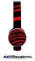Zebra Red Decal Style Skin (fits Sol Republic Tracks Headphones - HEADPHONES NOT INCLUDED) 