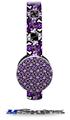 Splatter Girly Skull Purple Decal Style Skin (fits Sol Republic Tracks Headphones - HEADPHONES NOT INCLUDED) 