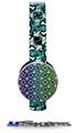 Splatter Girly Skull Rainbow Decal Style Skin (fits Sol Republic Tracks Headphones - HEADPHONES NOT INCLUDED) 