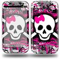 Splatter Girly Skull - Decal Style Skin (fits Samsung Galaxy S III S3)