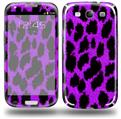 Purple Leopard - Decal Style Skin (fits Samsung Galaxy S III S3)