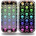 Skull and Crossbones Rainbow - Decal Style Skin (fits Samsung Galaxy S III S3)