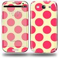 Kearas Polka Dots Pink On Cream - Decal Style Skin (fits Samsung Galaxy S III S3)