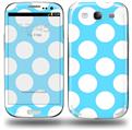 Kearas Polka Dots White And Blue - Decal Style Skin (fits Samsung Galaxy S III S3)