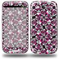 Splatter Girly Skull Pink - Decal Style Skin (fits Samsung Galaxy S III S3)