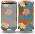 Flowers Pattern 01 - Decal Style Skin (fits Samsung Galaxy S III S3)