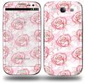 Flowers Pattern Roses 13 - Decal Style Skin (fits Samsung Galaxy S III S3)