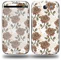 Flowers Pattern Roses 20 - Decal Style Skin (fits Samsung Galaxy S III S3)