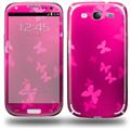 Bokeh Butterflies Hot Pink - Decal Style Skin (fits Samsung Galaxy S III S3)