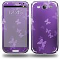 Bokeh Butterflies Purple - Decal Style Skin (fits Samsung Galaxy S III S3)